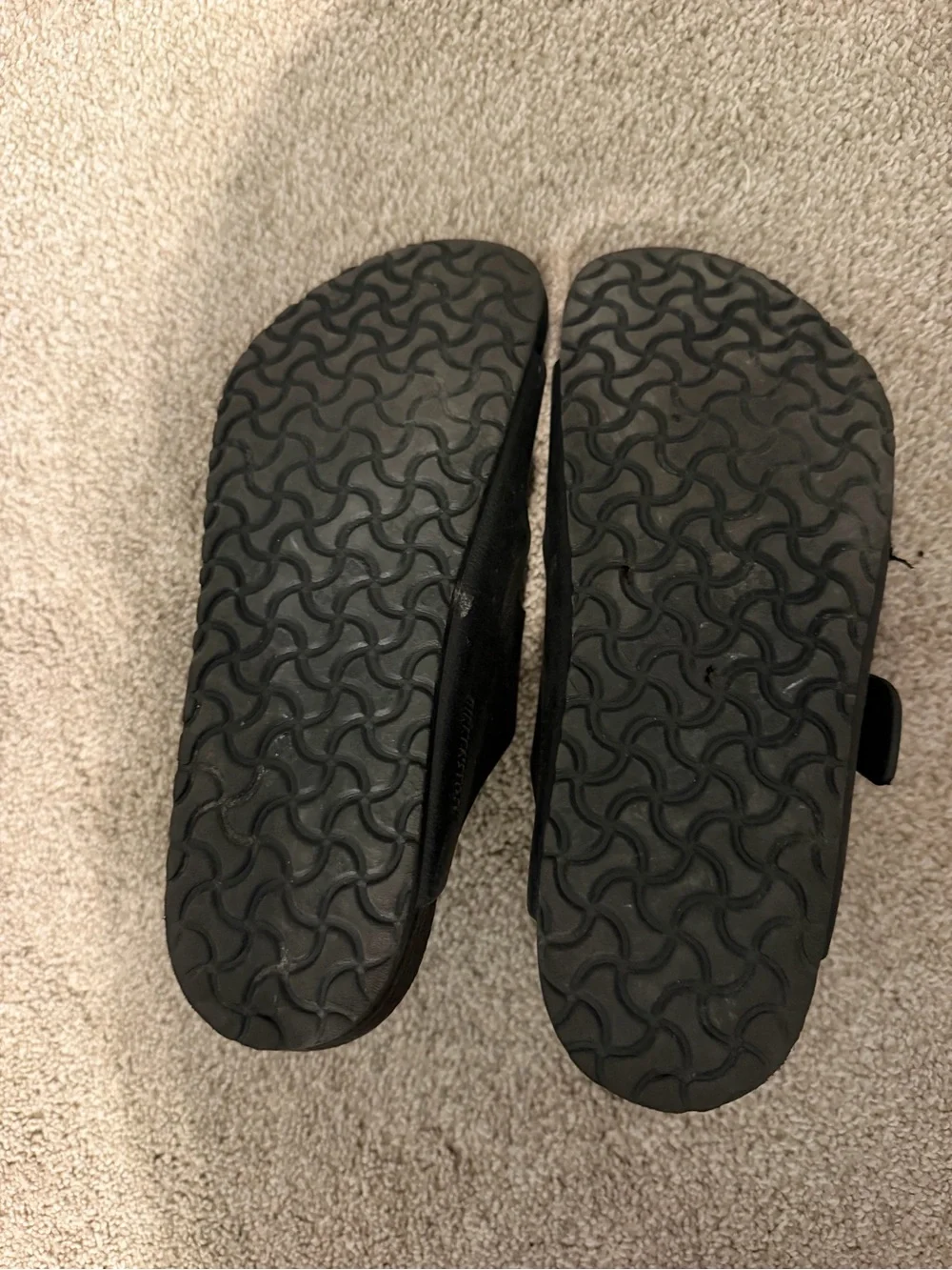 Kids Birkenstock Black Double-Buckle Slide Sandals